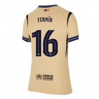 Camisa de Futebol Barcelona Fermin Lopez #16 Equipamento Secundário Mulheres 2025-26 Manga Curta